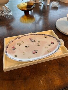 Marni White Oval Ceramic Platter